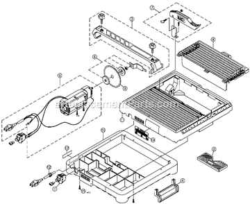 Page A Diagram and Parts List for MK-145  MK Diamond Tile Saw